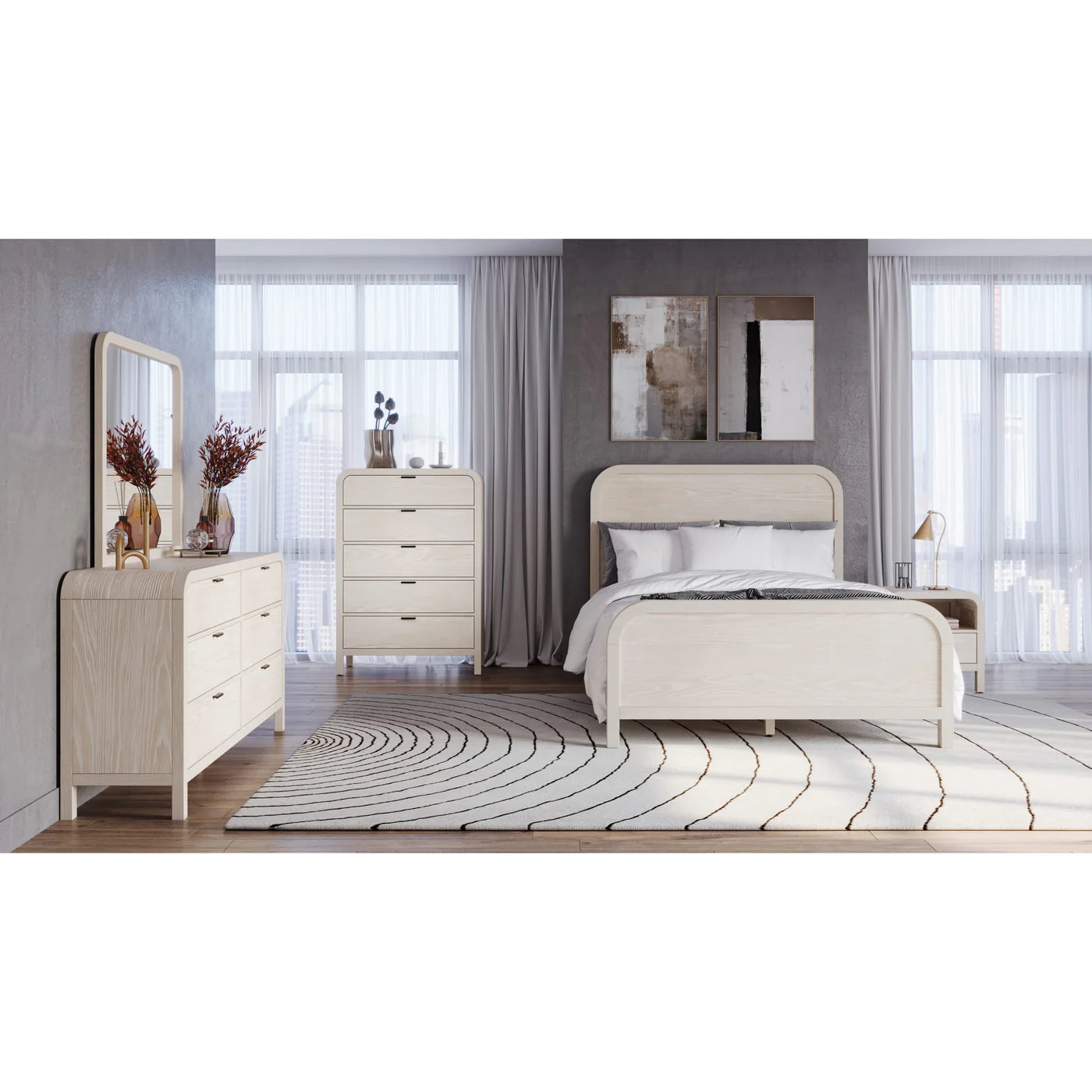 Drake Wood Platform Bed in Sugar