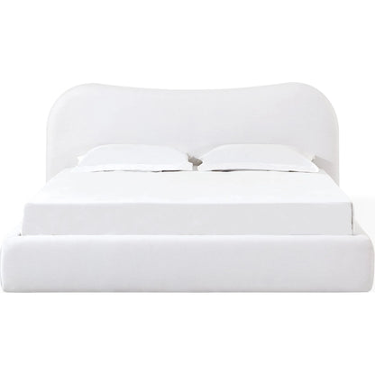 Elena Upholstered Bed in Vanilla Linen
