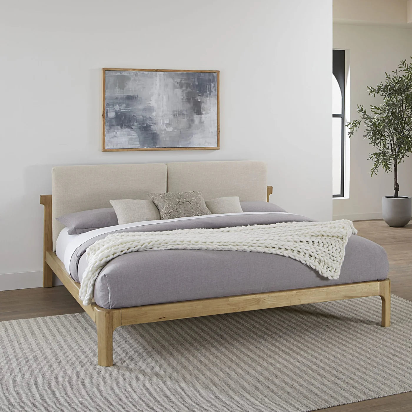 Furano Upholstered Cushion Bed in Ginger
