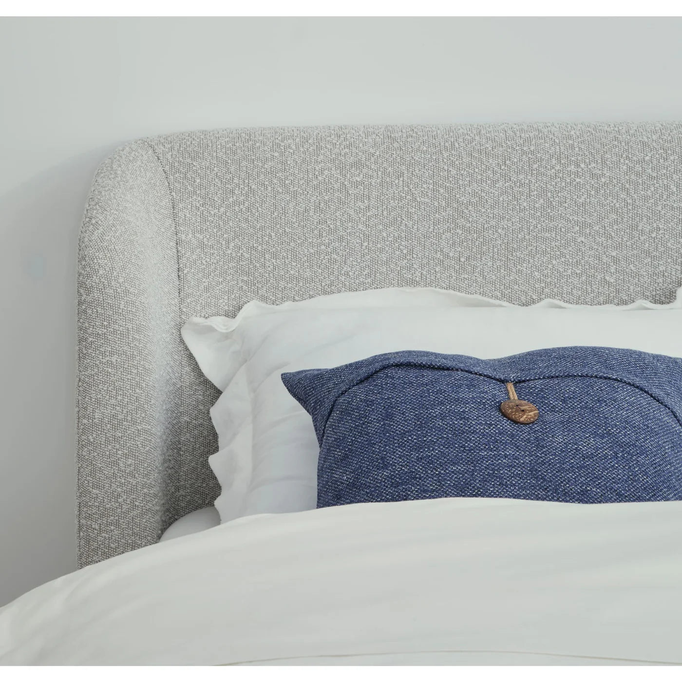 Kiki Upholstered Bed in Cotton Ball Boucle